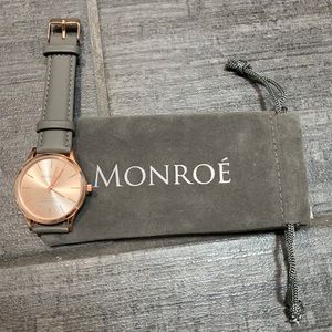Brand new Monroe gray and rose gold watch